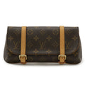 Louis Vuitton Brown Pvc Coated Canvas Clutch Bag Pochette Sling Bag (Pre-Owned)