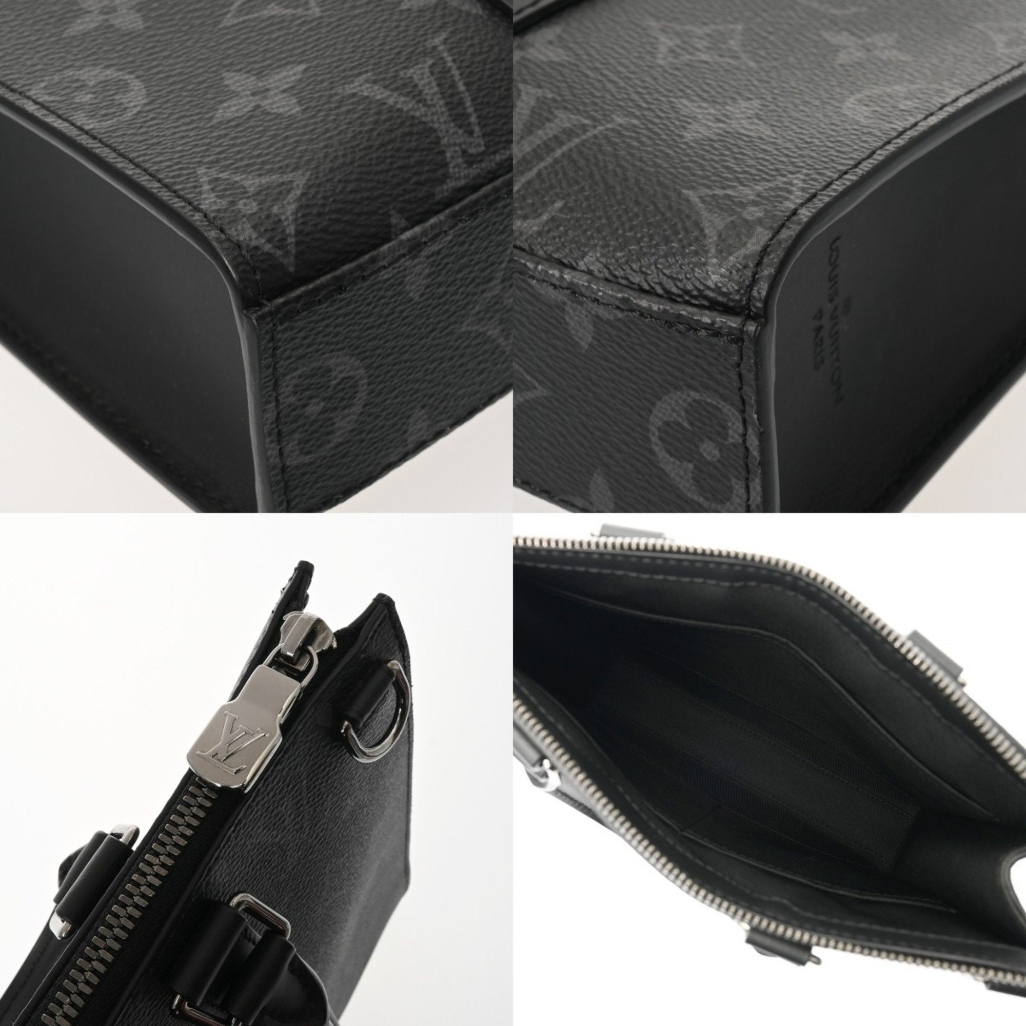 Louis Vuitton Black Gray Monogram Eclipse Canvas Handbag (Pre-Owned)