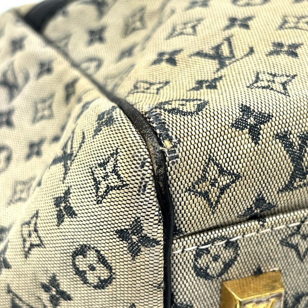 Louis Vuitton Galle Monogram Navy Monogram Mini Boston Bag Handbag (Pre-Owned)