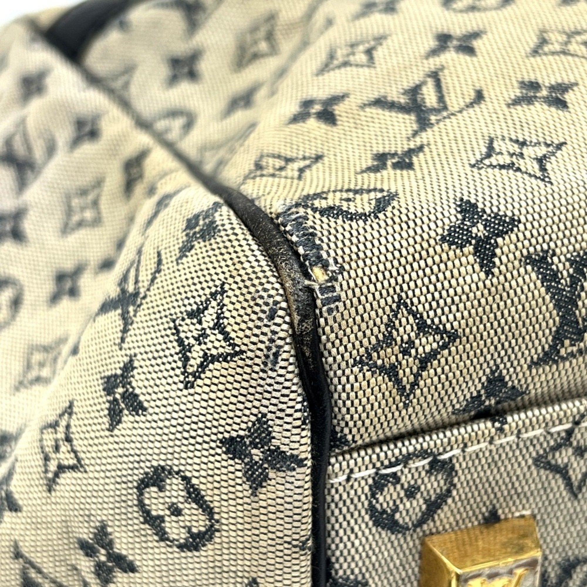 Louis Vuitton Galle Monogram Navy Monogram Mini Boston Bag Handbag (Pre-Owned)