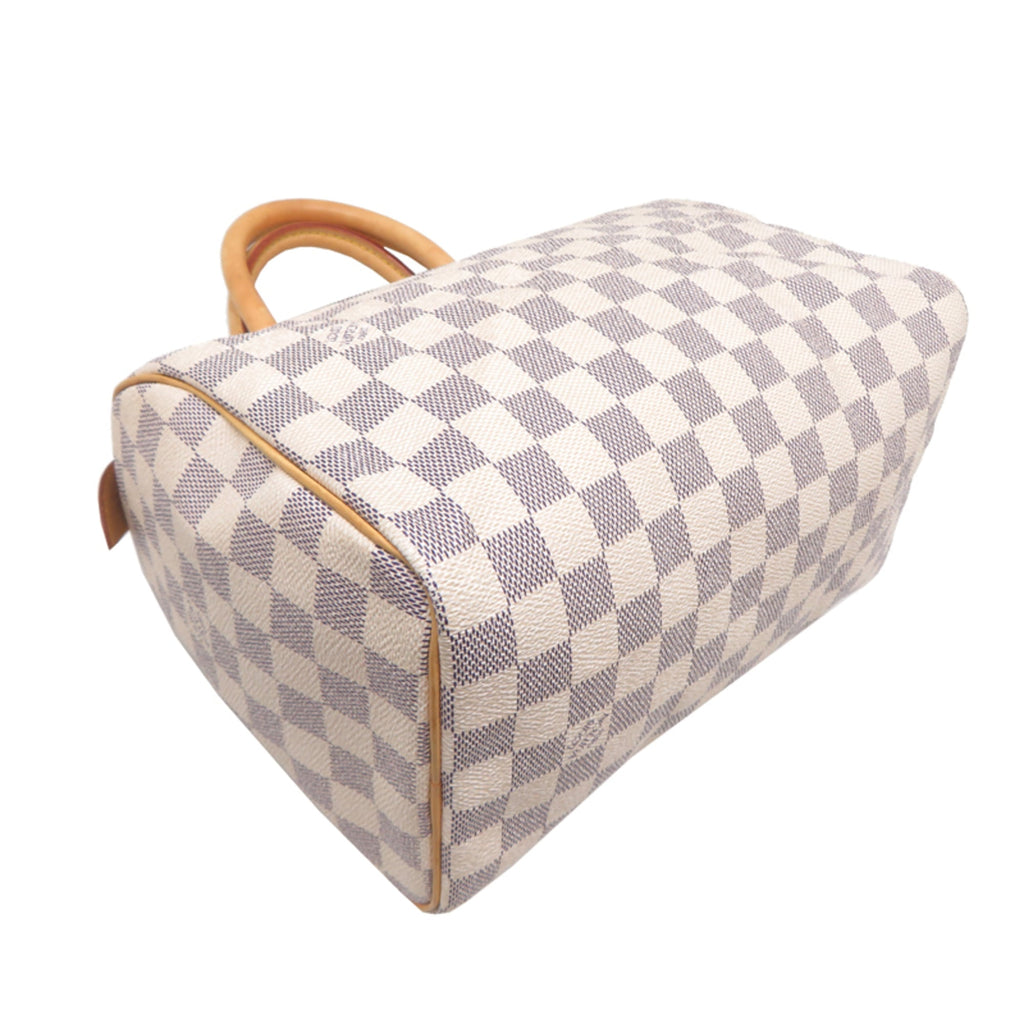 Louis Vuitton White Damier Azur Handbag (Pre-Owned)