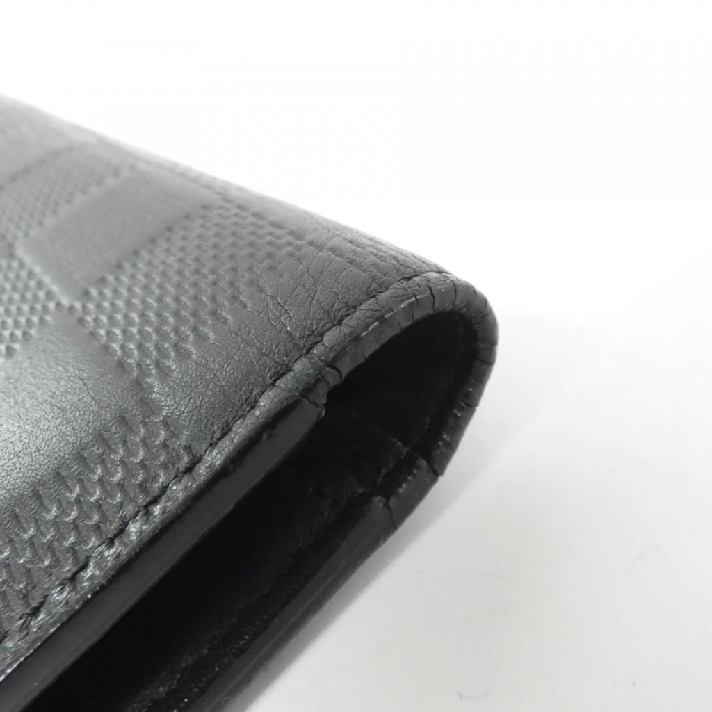 Louis Vuitton Damier Infini Onyx Leather Long Wallet (Bi-Fold) (Pre-Owned)