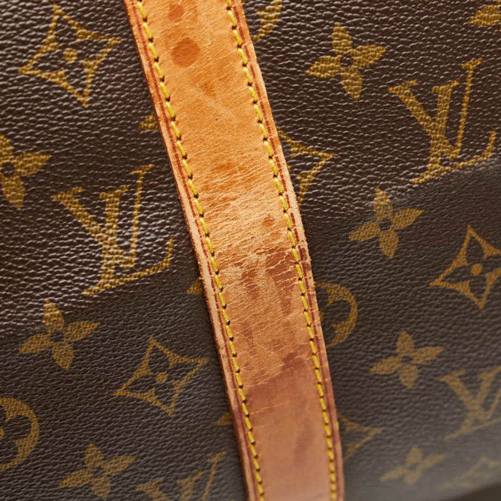 Louis Vuitton Brown Pvc Leather Boston Bag (Pre-Owned)