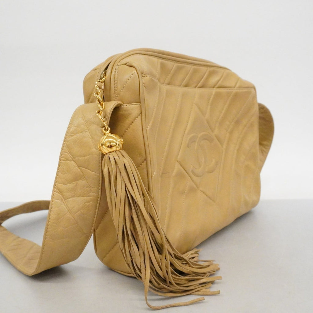 Vintage Diamond CC Camera Bag Diagonal Quilted Leather Medium
