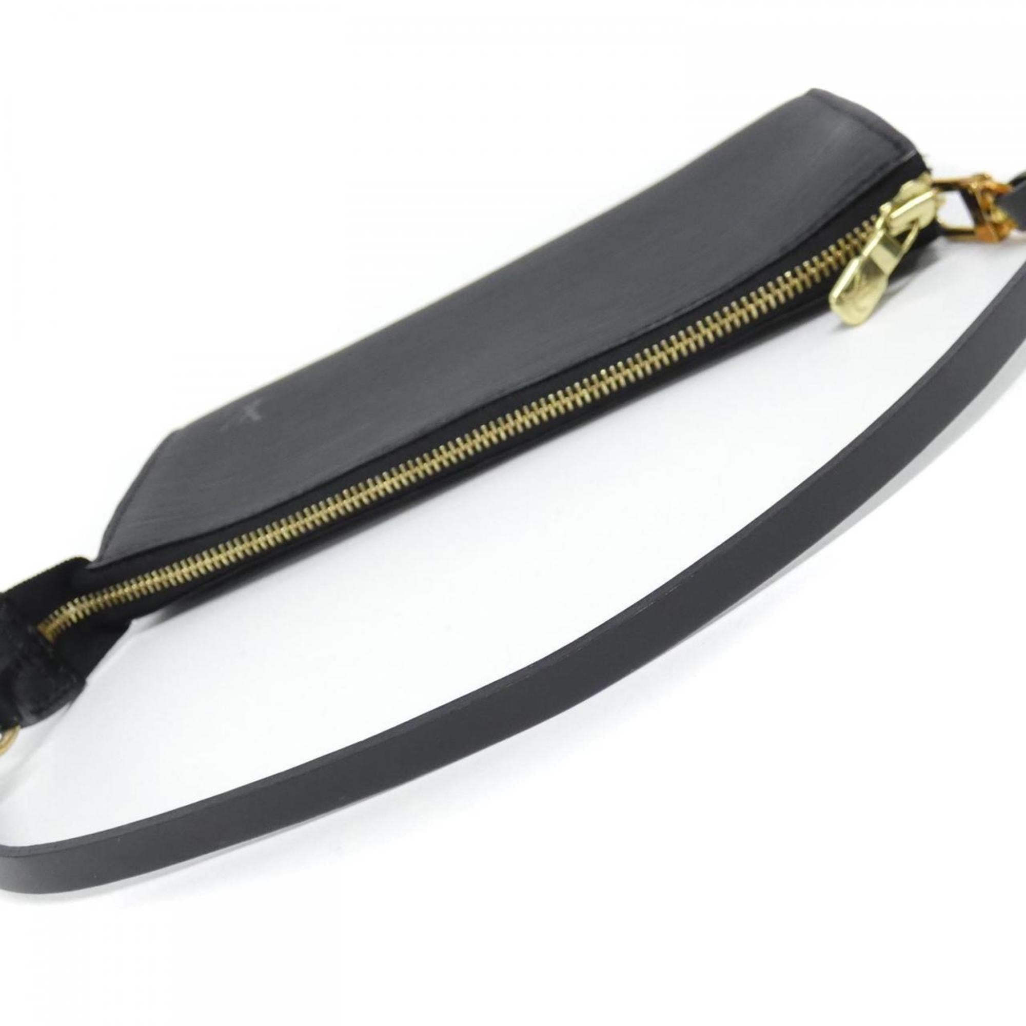 Louis Vuitton Black Leather Pochette Pouch (Pre-Owned)