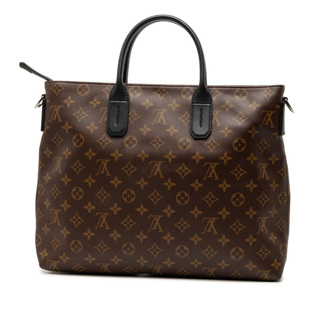 Louis Vuitton Black Brown Pvc Leather Handbag Shoulder Bag (Pre-Owned)
