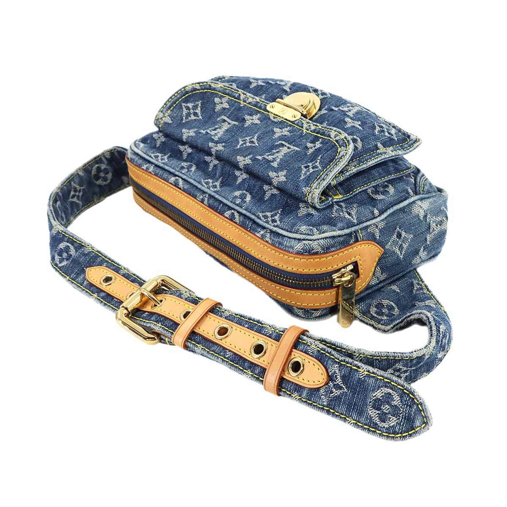 Louis Vuitton Blue Monogram Denim Fanny Pack Pouch Sling Bag (Pre-Owned)