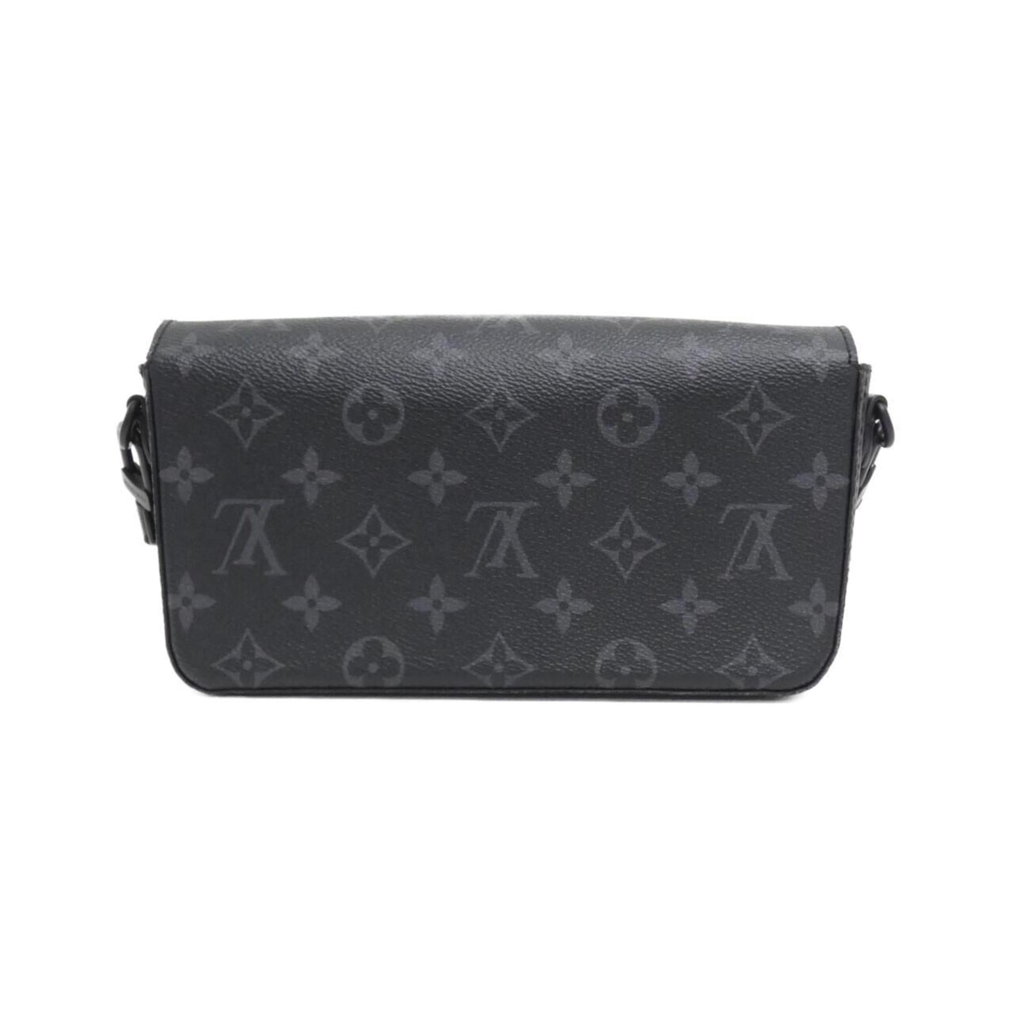 Louis Vuitton Black Coated Canvas Shoulder Bag (Pre-Owned)