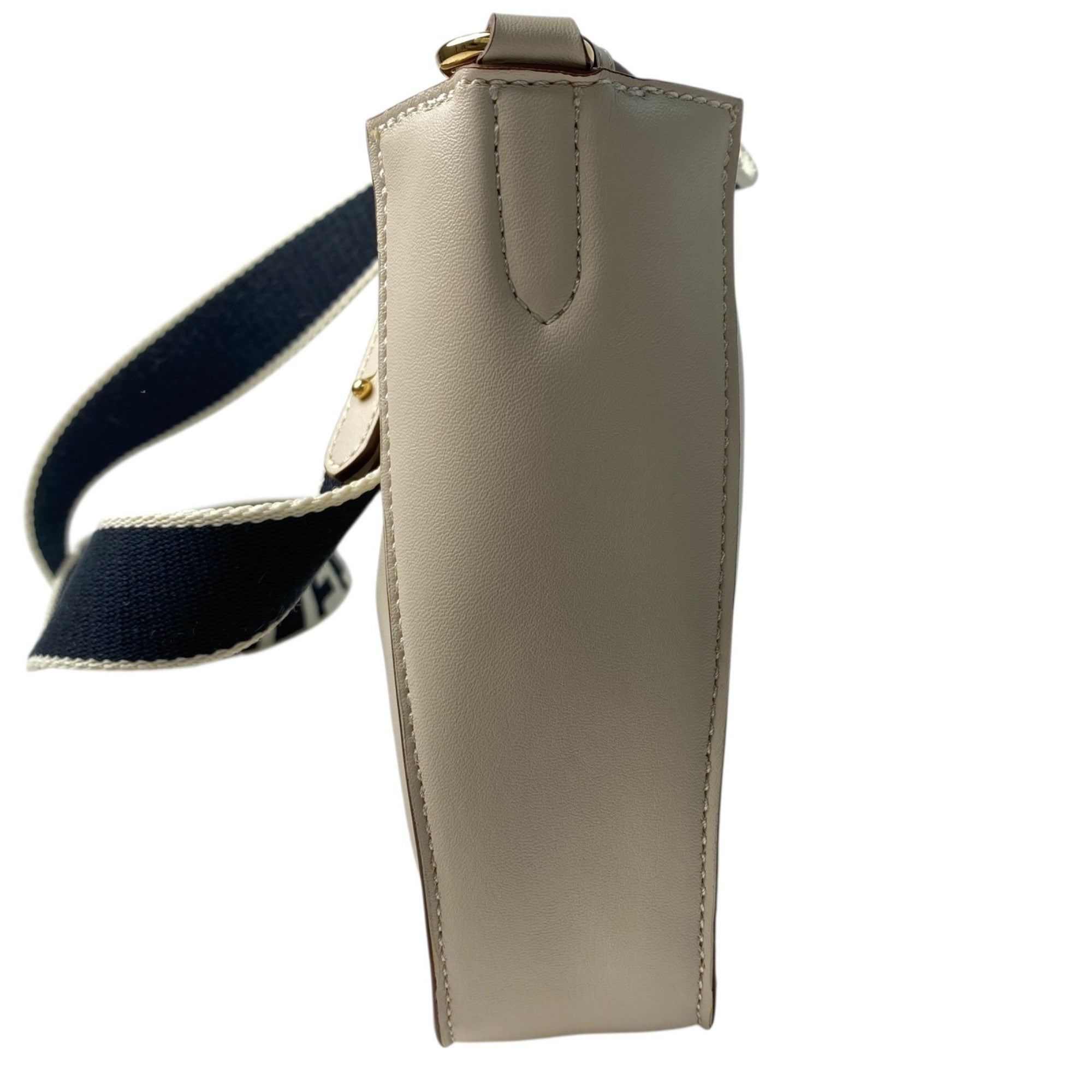 Logo Crossbody Bag Perforated Faux Leather Mini
