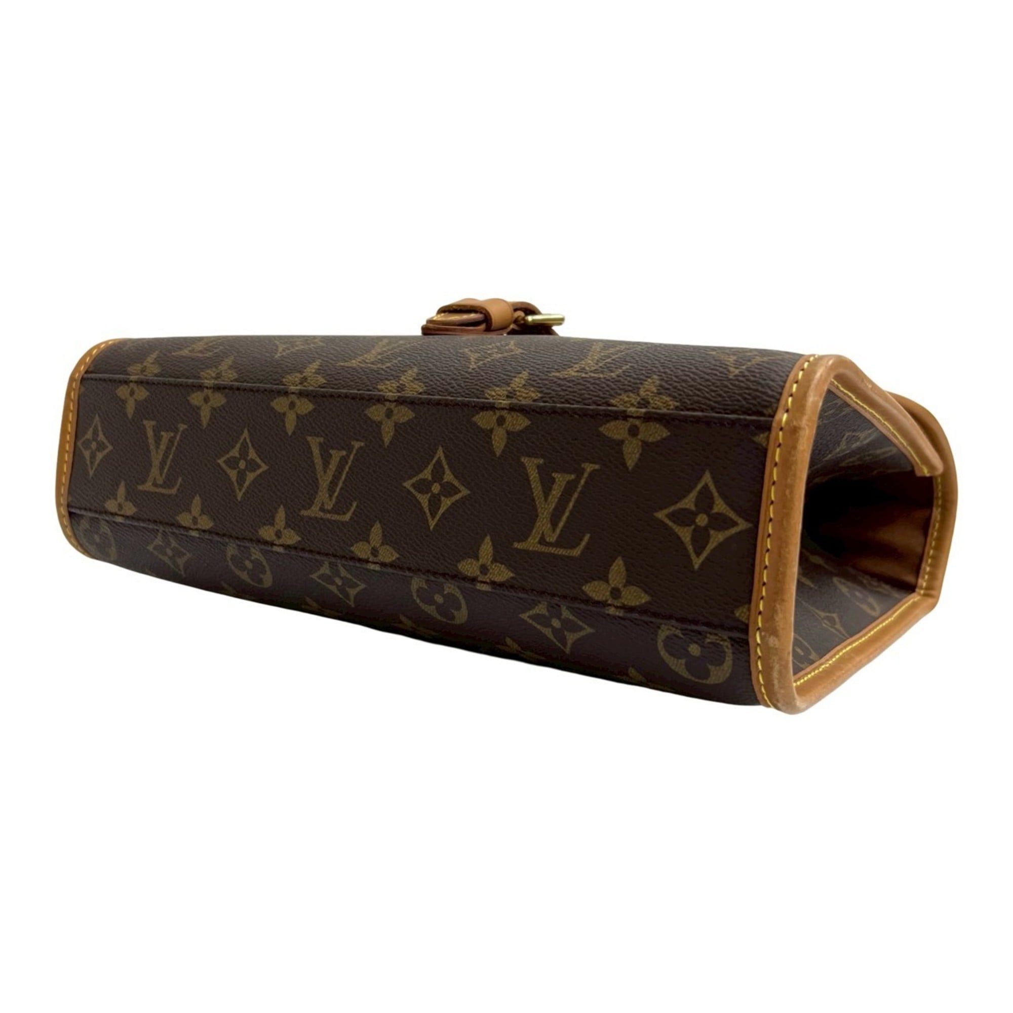 Louis Vuitton Brown Leather Pvc Handbag Shoulder Bag (Pre-Owned)