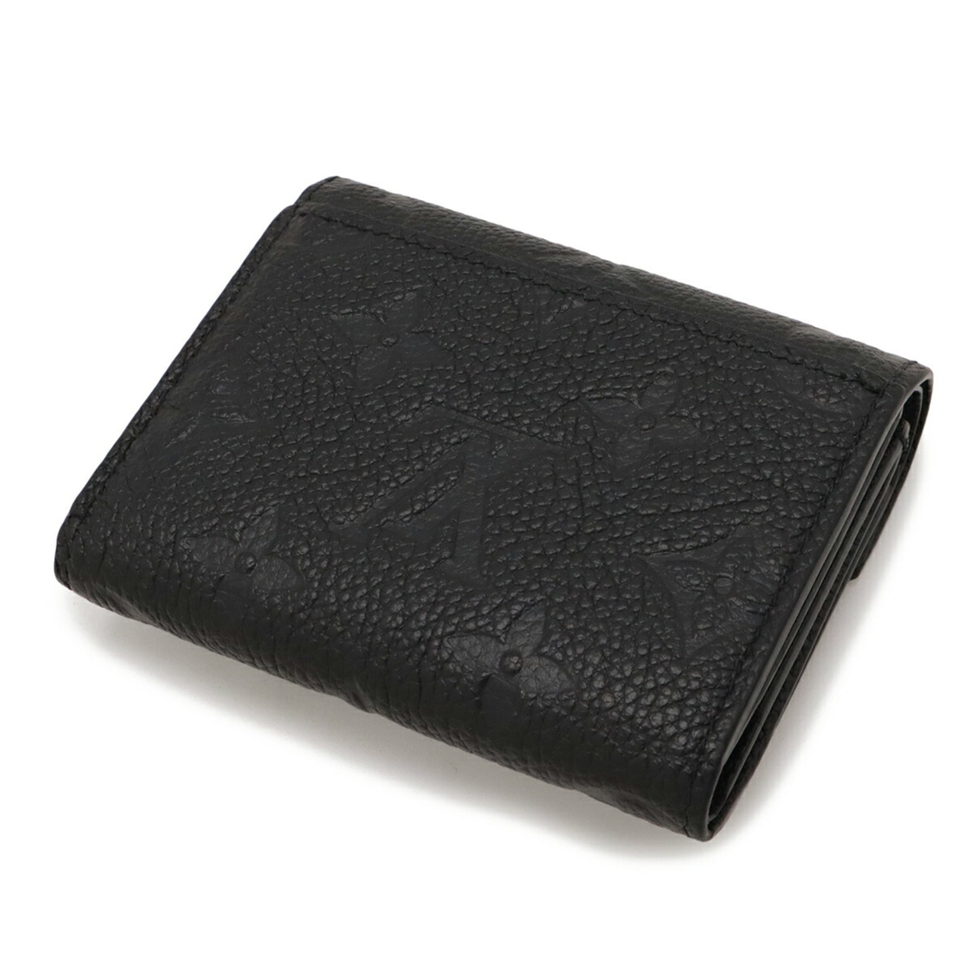 Louis Vuitton Black Noir Monogram Empreinte Leather Wallet (Tri-Fold) (Pre-Owned)