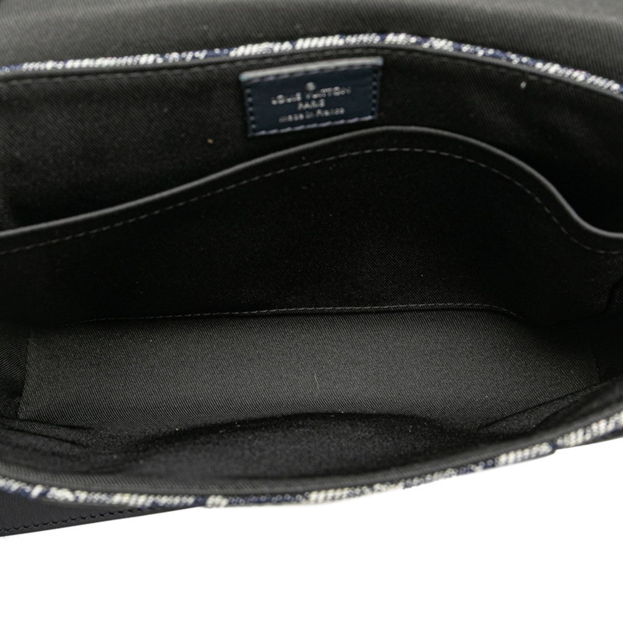 Louis Vuitton Navy Denim Leather Messenger Bag (Pre-Owned)