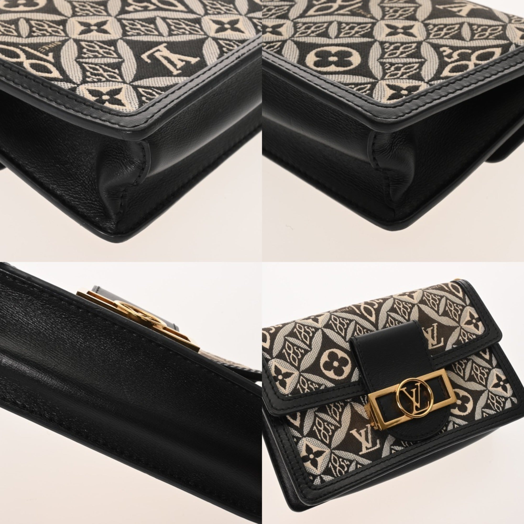 Louis Vuitton Monogram Black Leather Shoulder Bag (Pre-Owned)