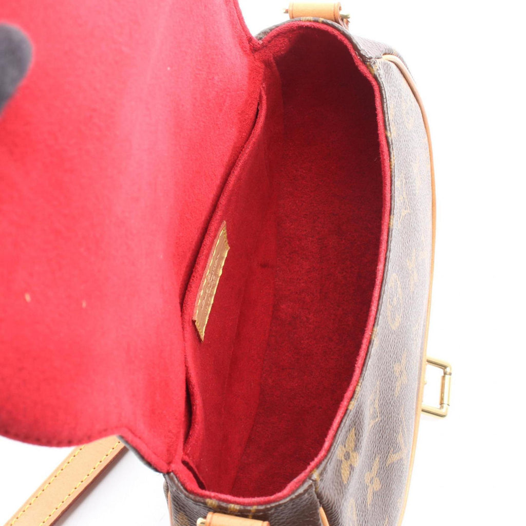 Louis Vuitton Brown Coated Canvas Leather Shoulder Bag (Pre-Owned)