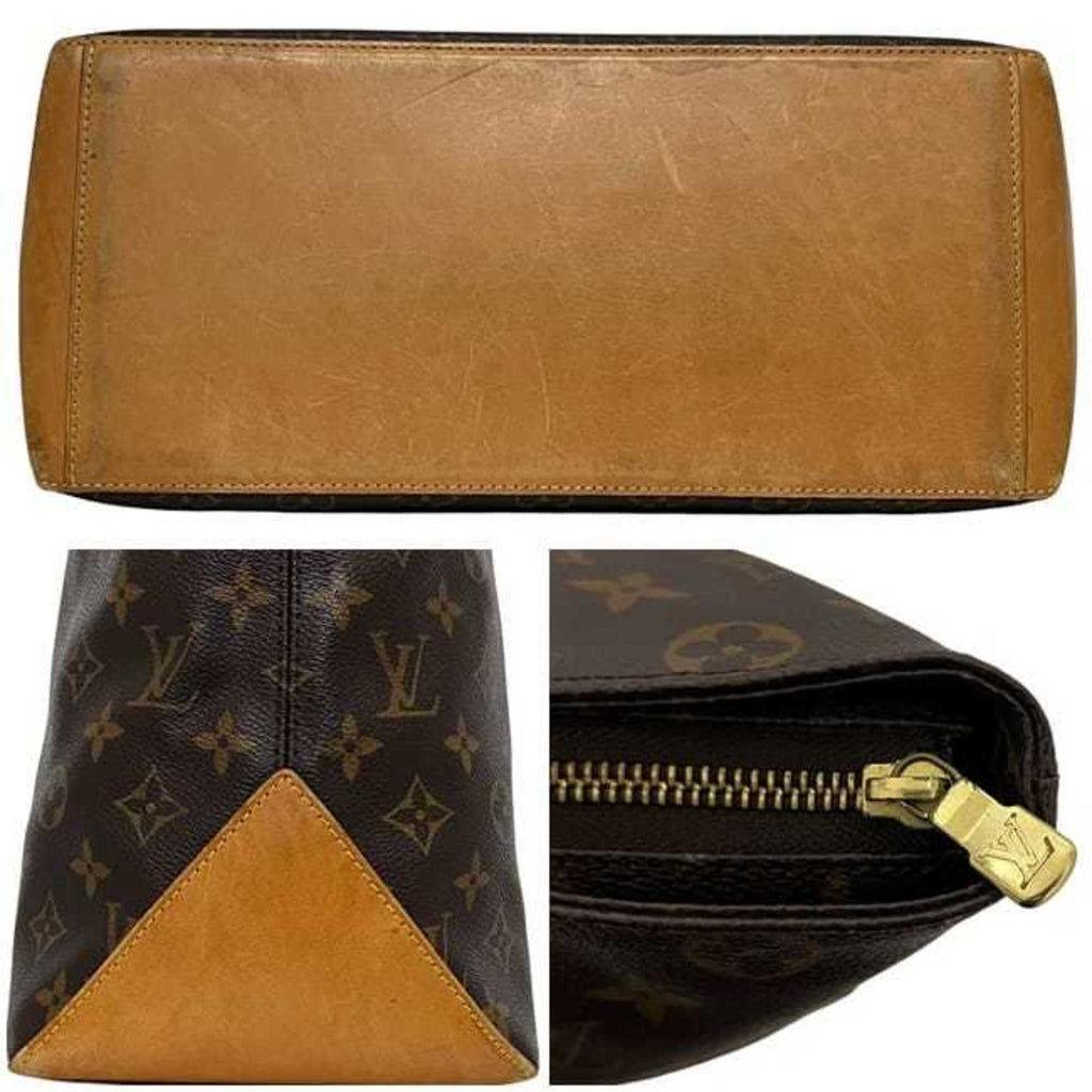 Louis Vuitton Monogram Brown Monogram Leather Tote Bag (Pre-Owned)
