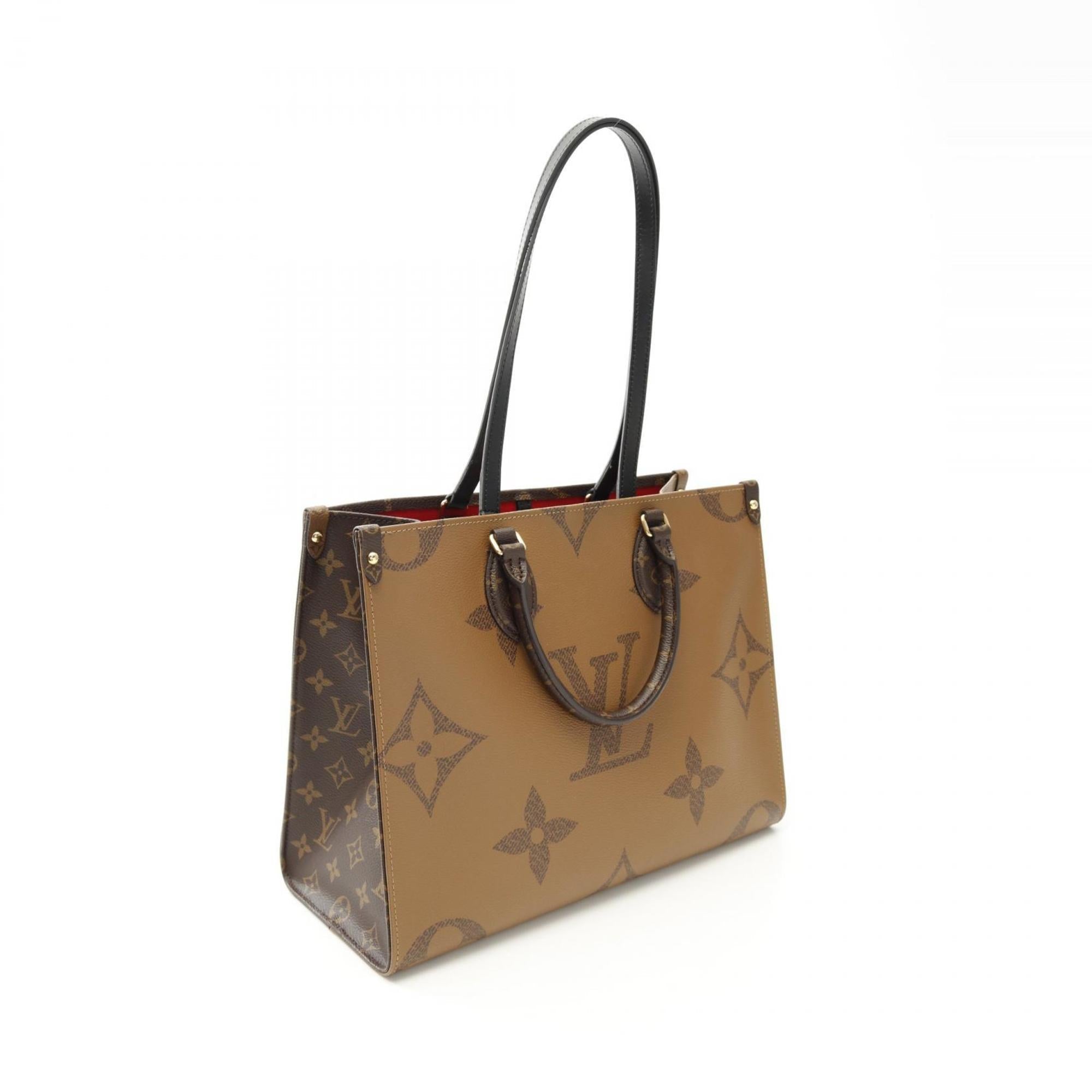 Louis Vuitton Beige Brown Coated Canvas Tote Bag (Pre-Owned)