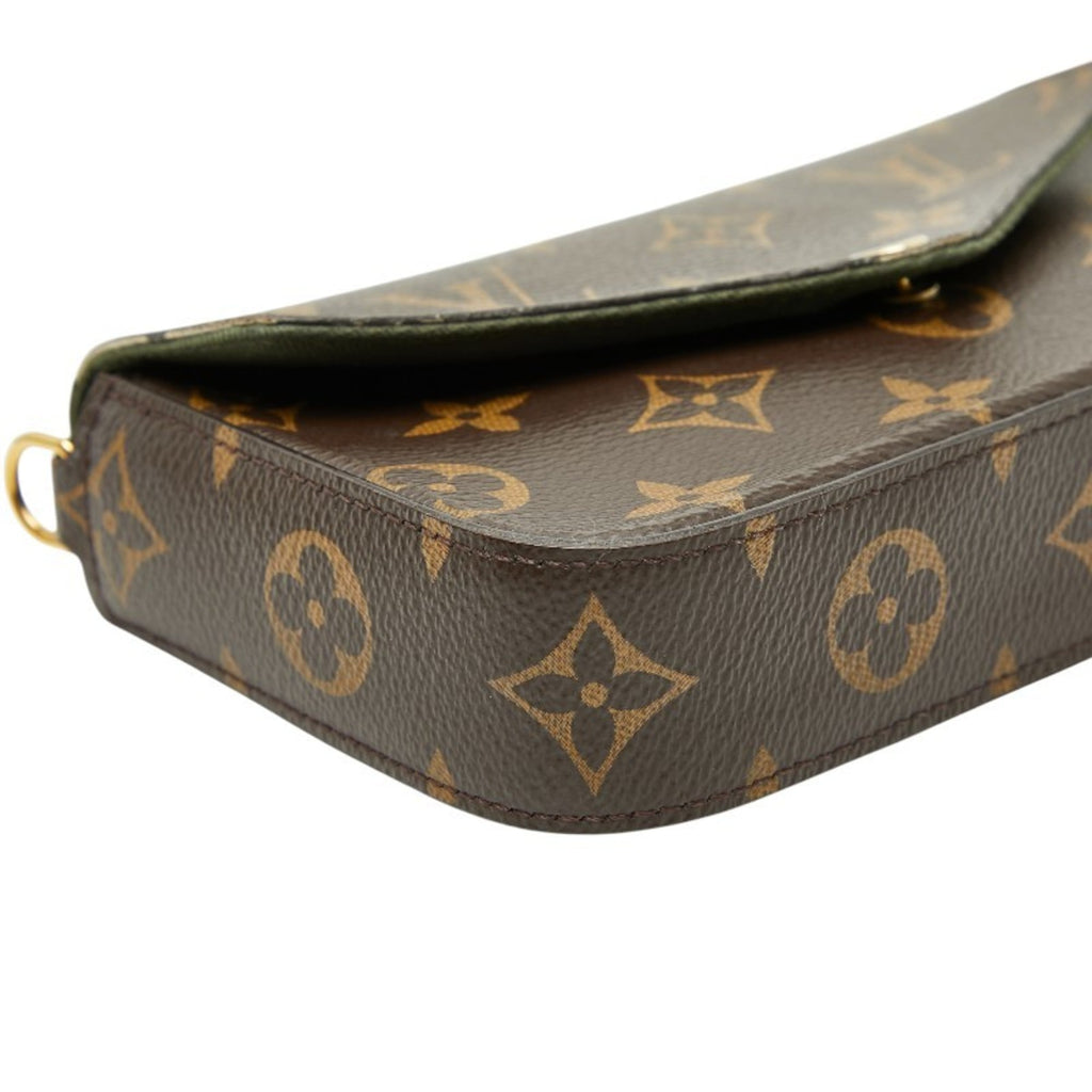 Louis Vuitton Brown Pvc Leather Pochette Pouch Shoulder Bag (Pre-Owned)