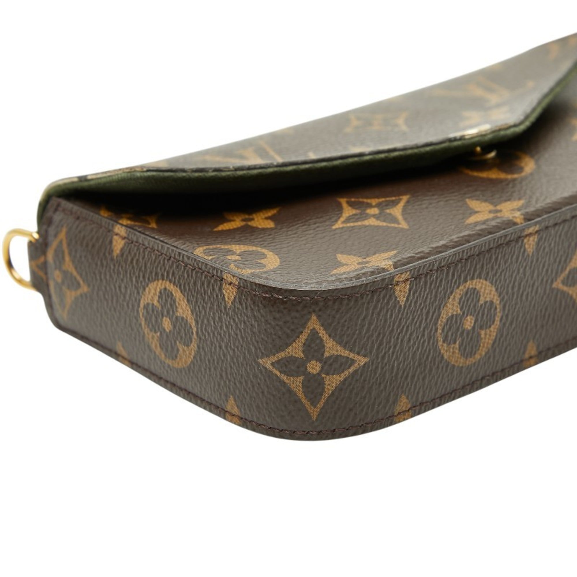 Louis Vuitton Brown Pvc Leather Pochette Pouch Shoulder Bag (Pre-Owned)