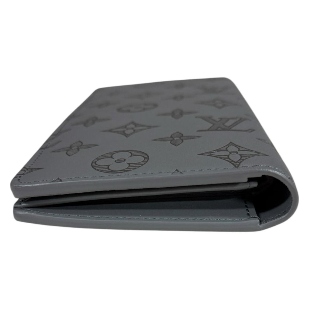 Louis Vuitton Gray Monogram Shadow Long Wallet (Bi-Fold) (Pre-Owned)