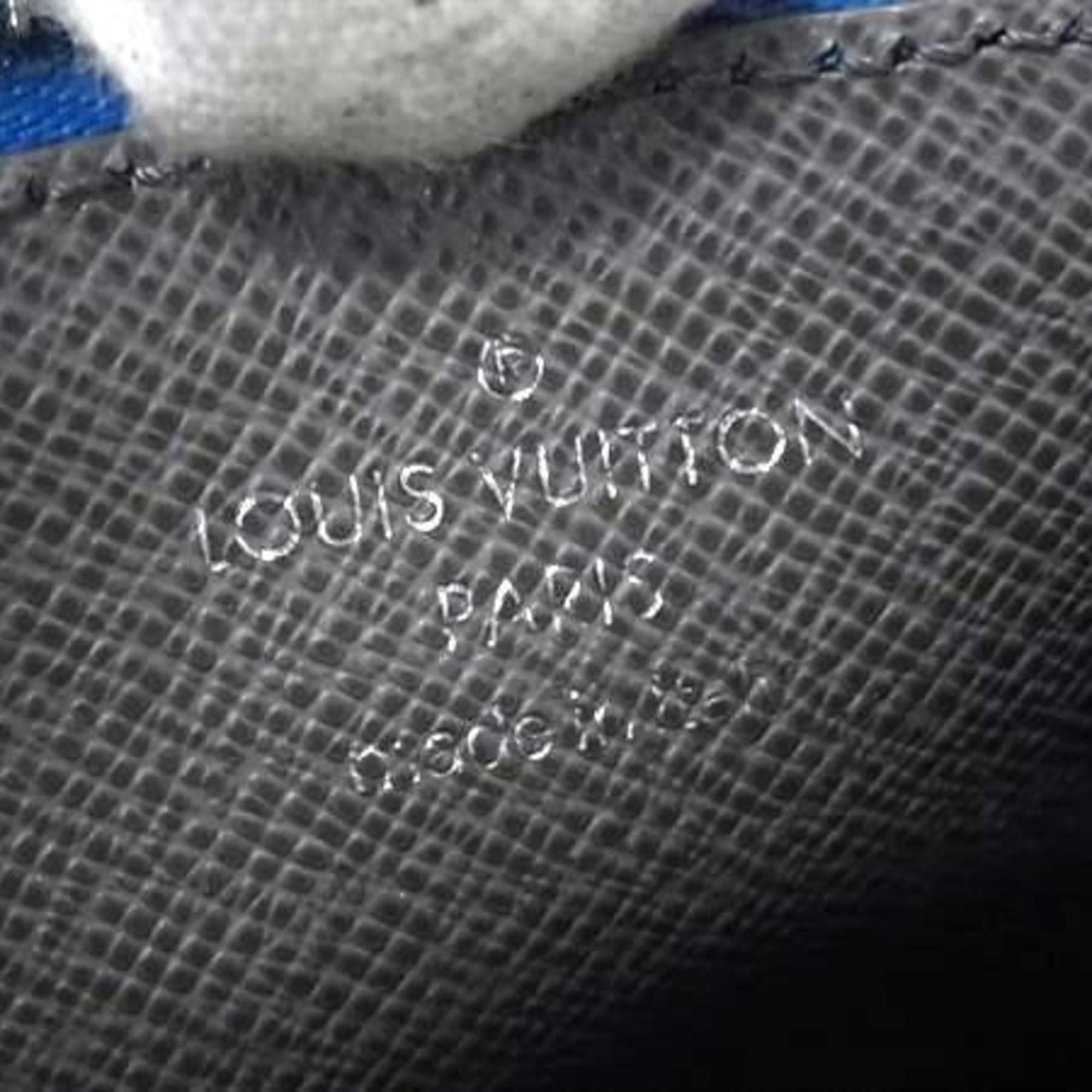 Louis Vuitton Taiga Blue Taiga Leather Coin Purse/Coin Case (Pre-Owned)