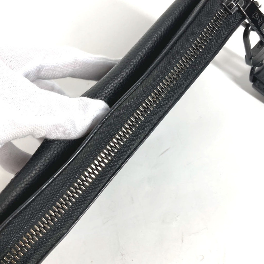 Louis Vuitton Black Noir Leather Long Bill Wallet (Bi-Fold) (Pre-Owned)