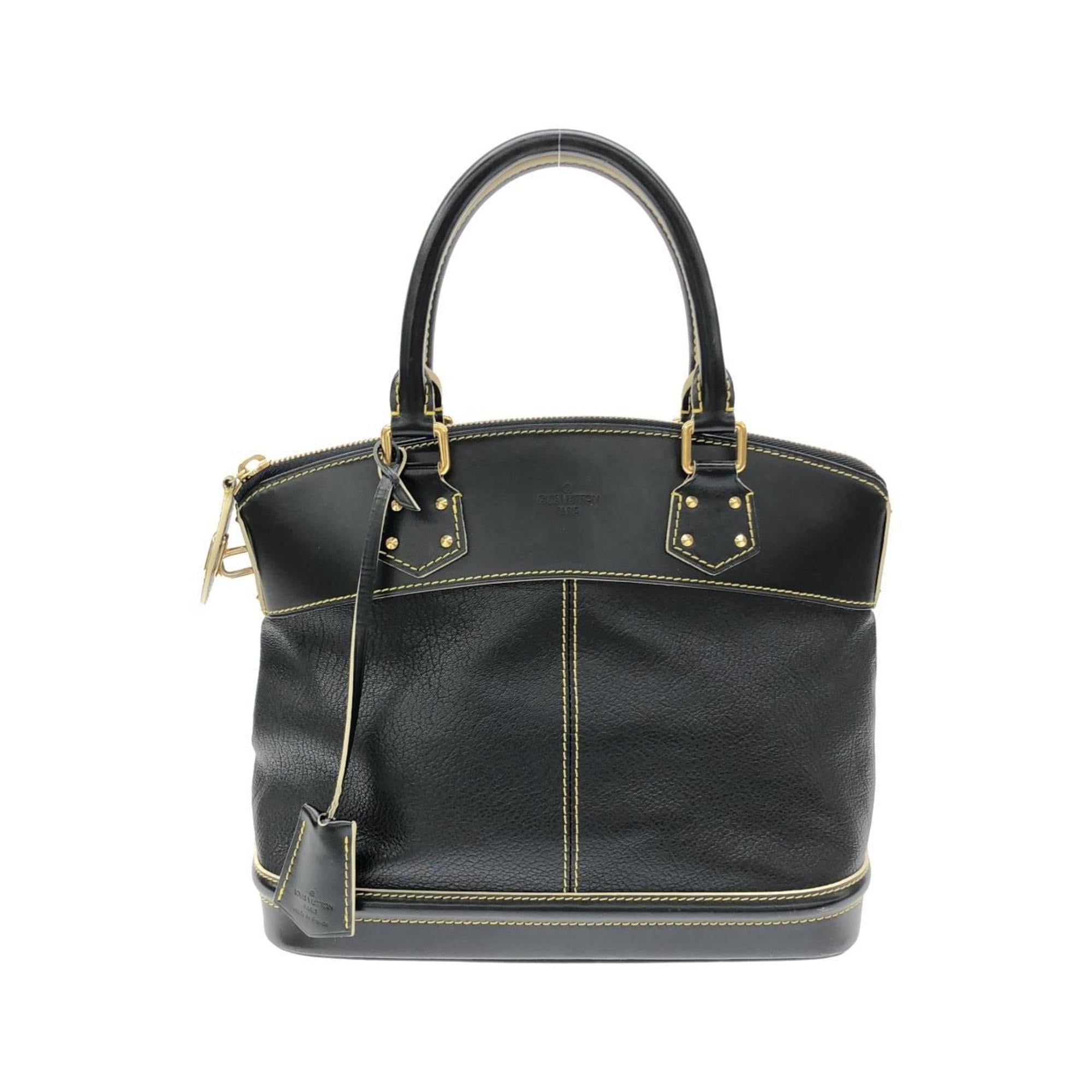 Louis Vuitton Black Leather Handbag (Pre-Owned)