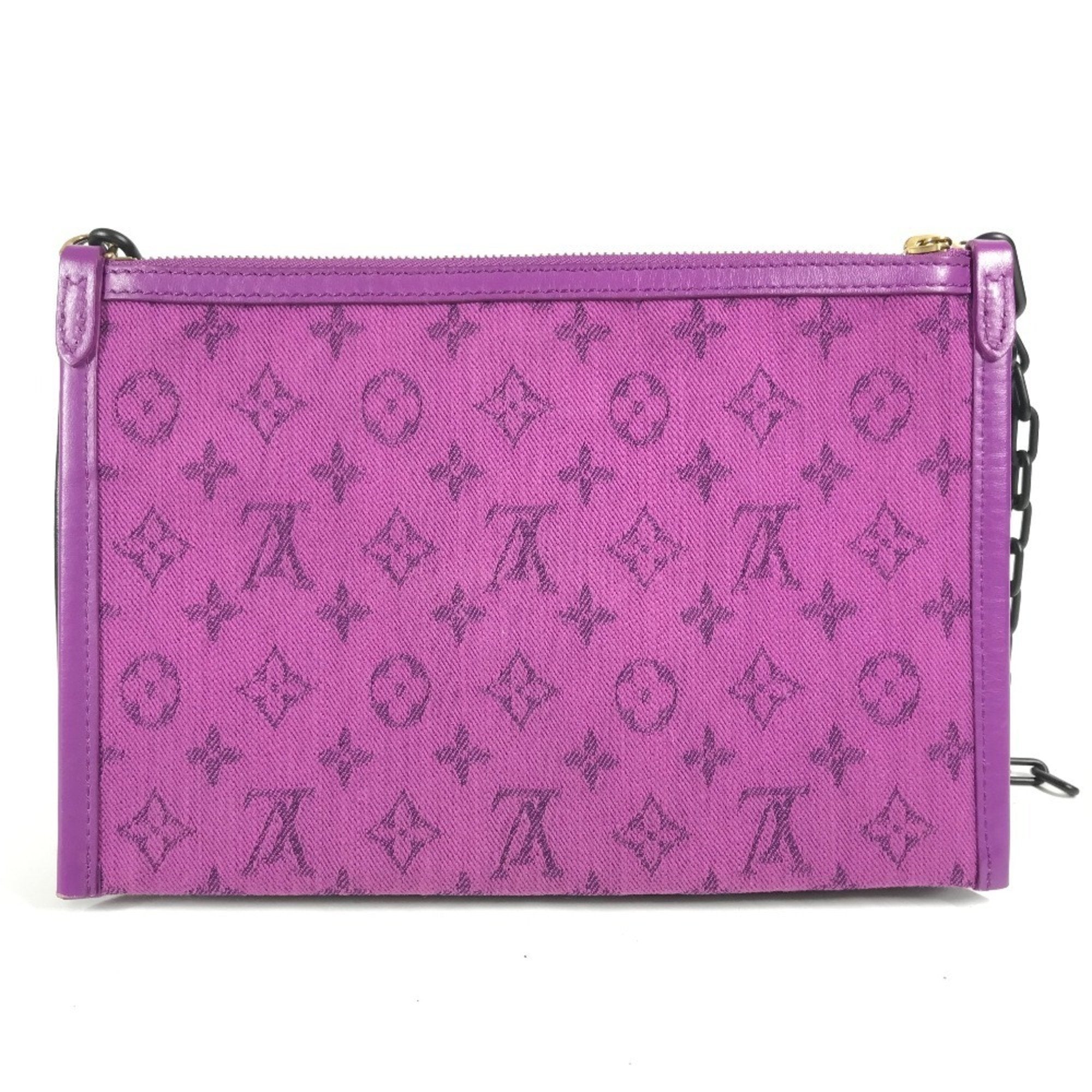 Louis Vuitton Brown Purple Monogram Pochette Shoulder Bag (Pre-Owned)