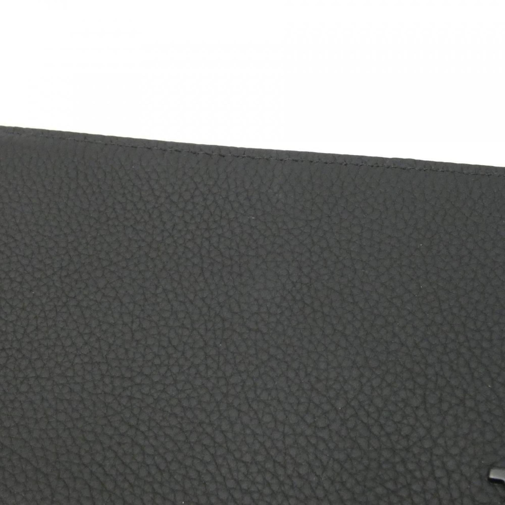 Louis Vuitton Black Leather Long Wallet (Bi-Fold) (Pre-Owned)