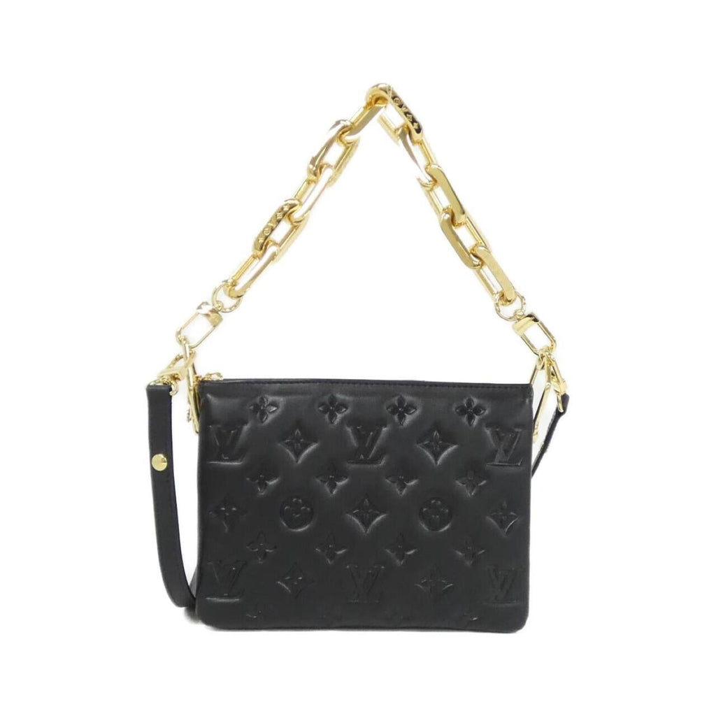Louis Vuitton Black Leather Shoulder Bag (Pre-Owned)