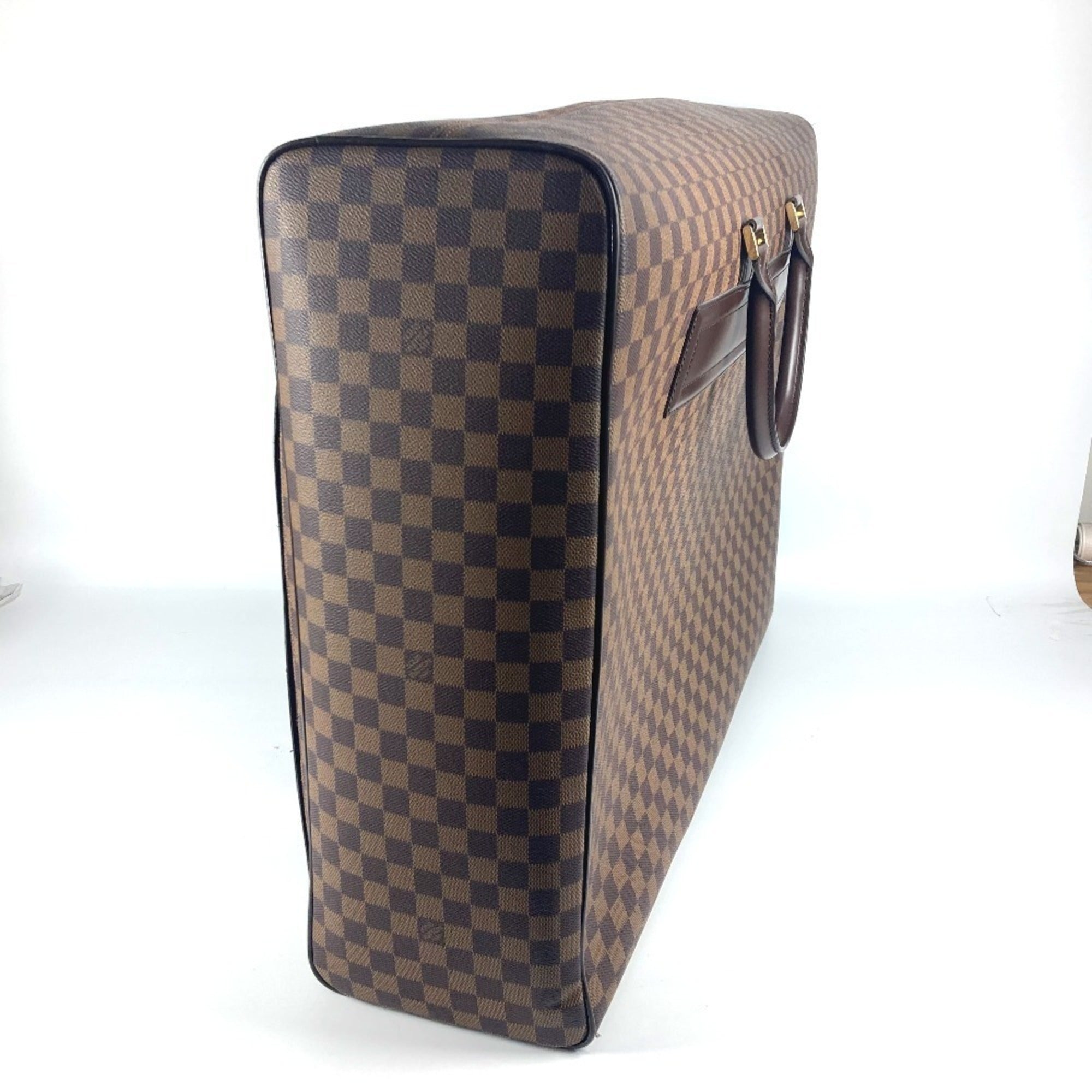 Louis Vuitton Brown Damier Canvas Ebene Damier Canvas Boston Bag (Pre-Owned)
