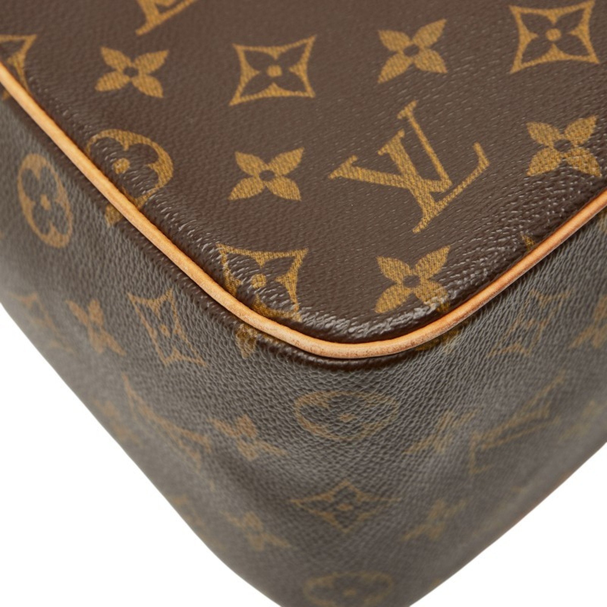 Louis Vuitton Brown Pvc Leather Handbag (Pre-Owned)