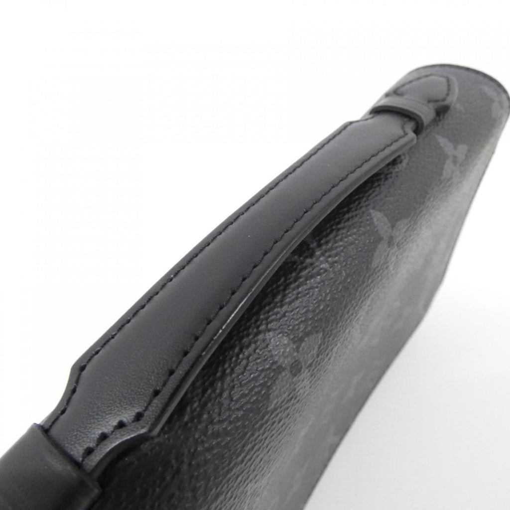 Louis Vuitton Black Coated Canvas Long Wallet (Bi-Fold) (Pre-Owned)