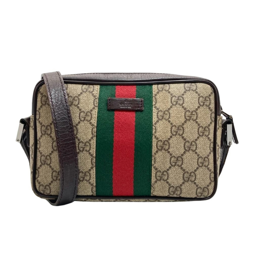 Vintage Web Camera Bag GG Coated Canvas Small