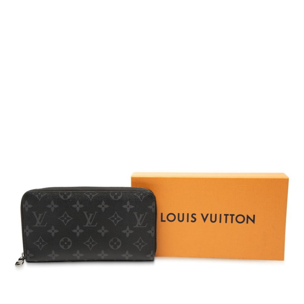 Louis Vuitton Black Pvc Leather Long Wallet (Bi-Fold) (Pre-Owned)