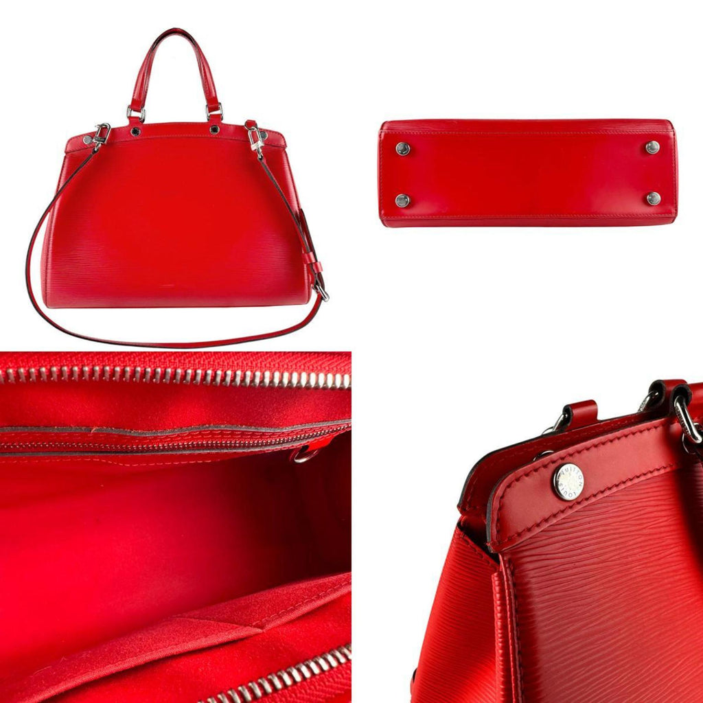 Louis Vuitton Red Color Epi Leather Handbag Shoulder Bag (Pre-Owned)
