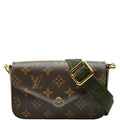 Louis Vuitton Brown Pvc Leather Pochette Pouch Shoulder Bag (Pre-Owned)