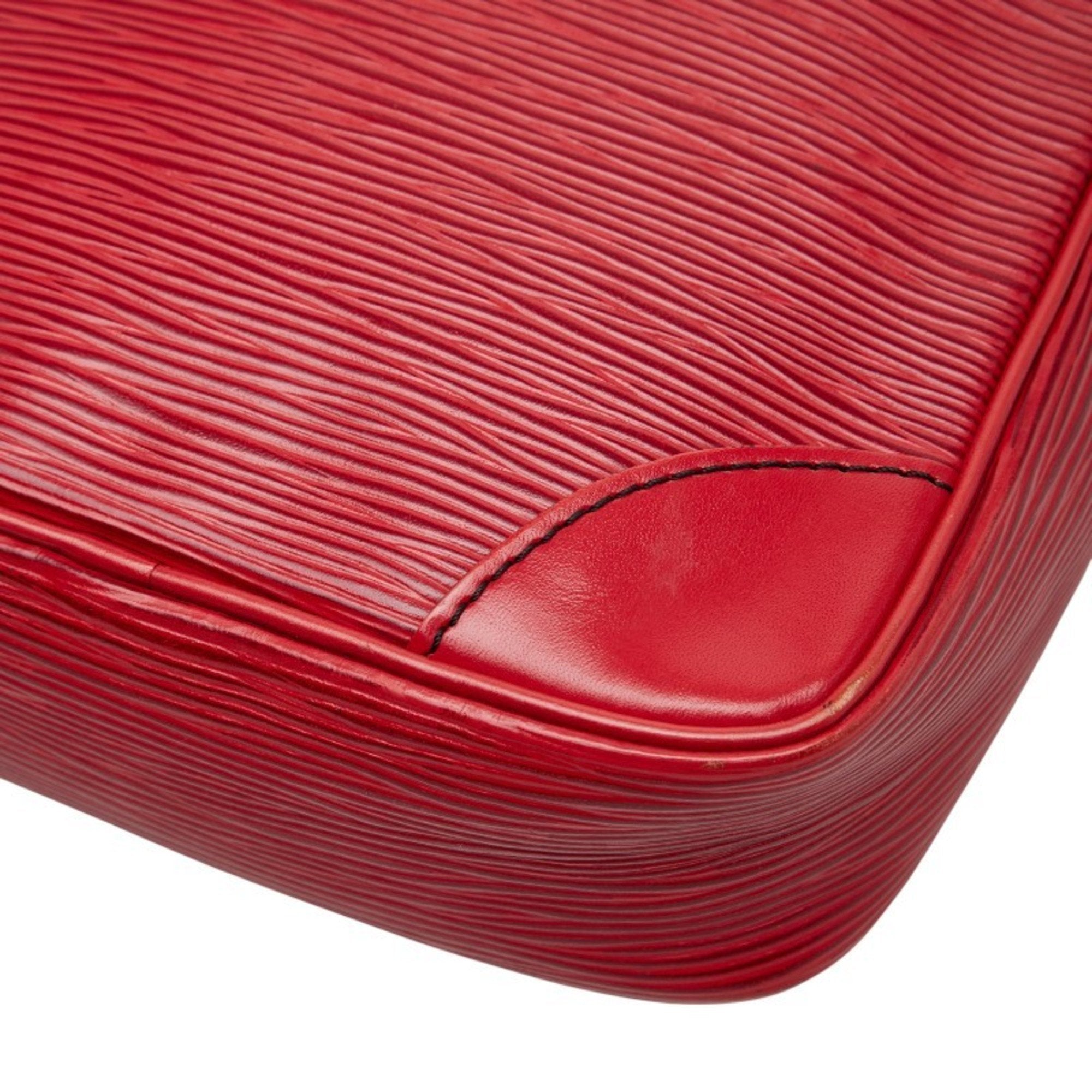 Louis Vuitton Castilian Red Leather Shoulder Bag (Pre-Owned)