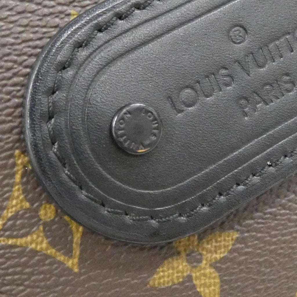 Louis Vuitton Black Brown Coated Canvas Shoulder Bag (Pre-Owned)
