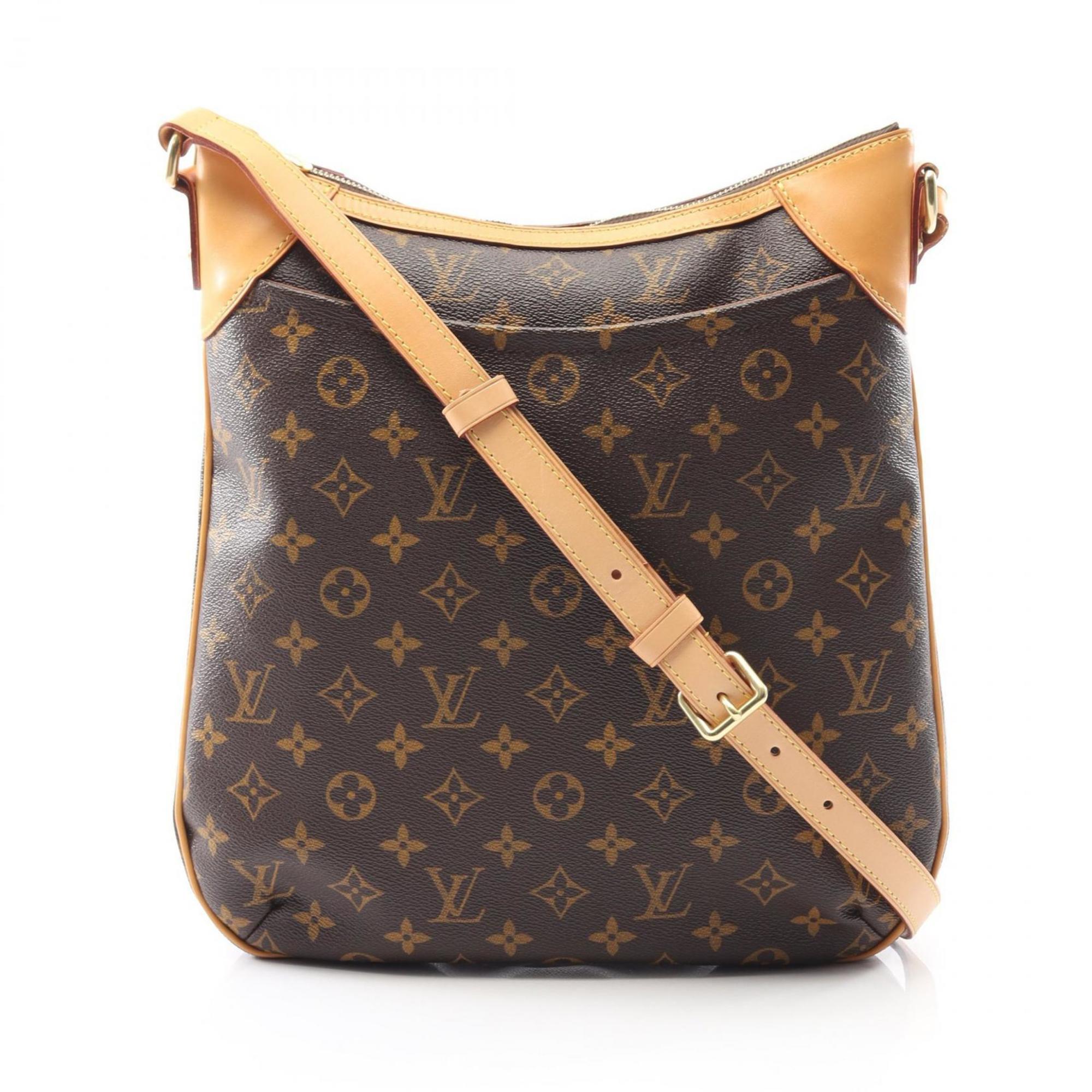 Louis Vuitton Brown Coated Canvas Leather Shoulder Bag (Pre-Owned)