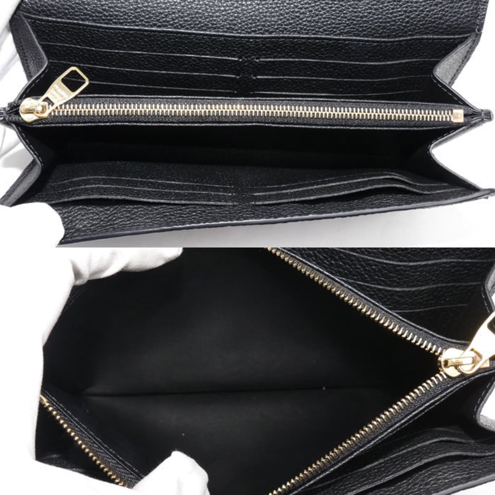 Louis Vuitton Black Monogram Empreinte Long Wallet (Bi-Fold) (Pre-Owned)