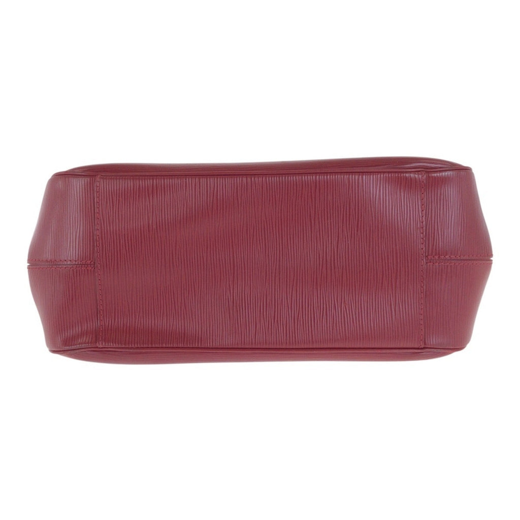Louis Vuitton Red Color Leather Handbag Tote Bag (Pre-Owned)
