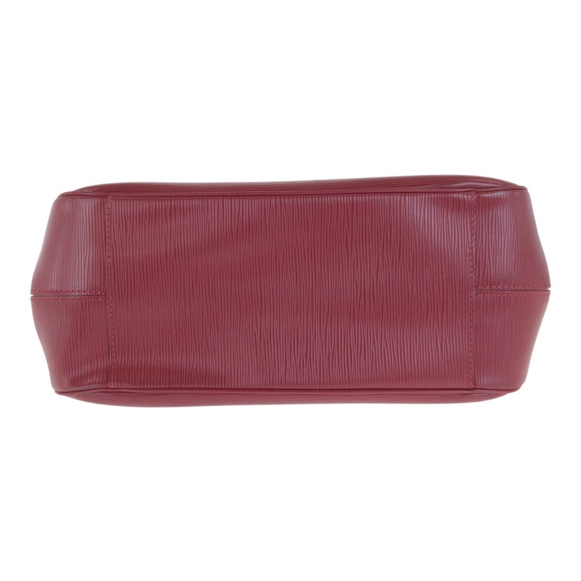 Louis Vuitton Red Color Leather Handbag Tote Bag (Pre-Owned)