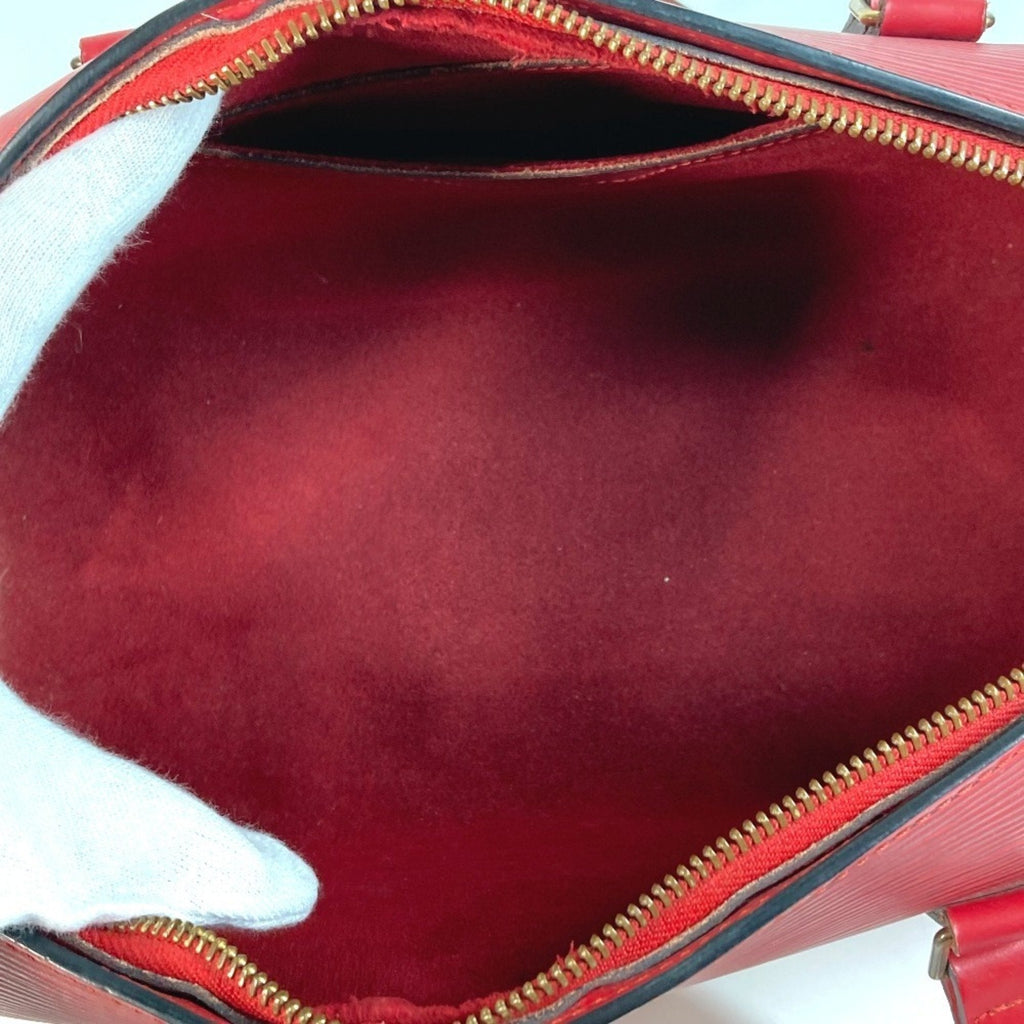 Louis Vuitton Castilian Red Red Color Epi Leather Handbag Shoulder Bag (Pre-Owned)