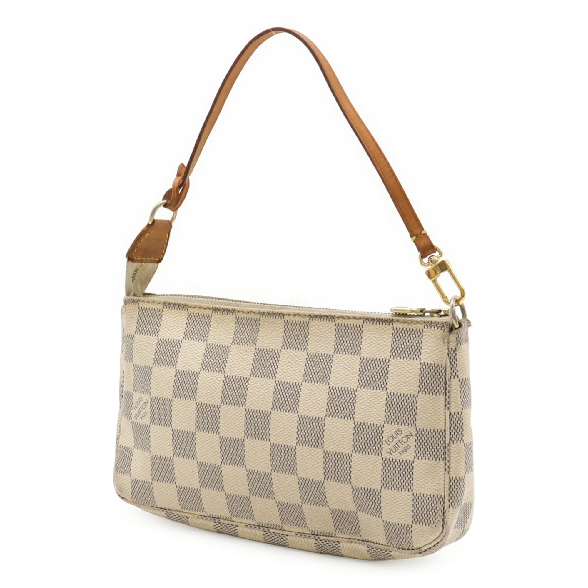 Louis Vuitton Black Damier Azur Ivory Damier Azur Pochette Pouch (Pre-Owned)