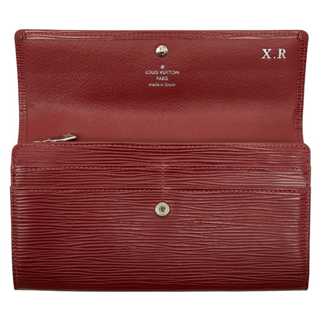 Louis Vuitton Red Color Cuir Ombre Leather Wallet (Bi-Fold) (Pre-Owned)