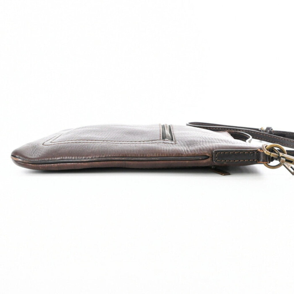 Louis Vuitton Dark Brown Leather Pochette Shoulder Bag (Pre-Owned)