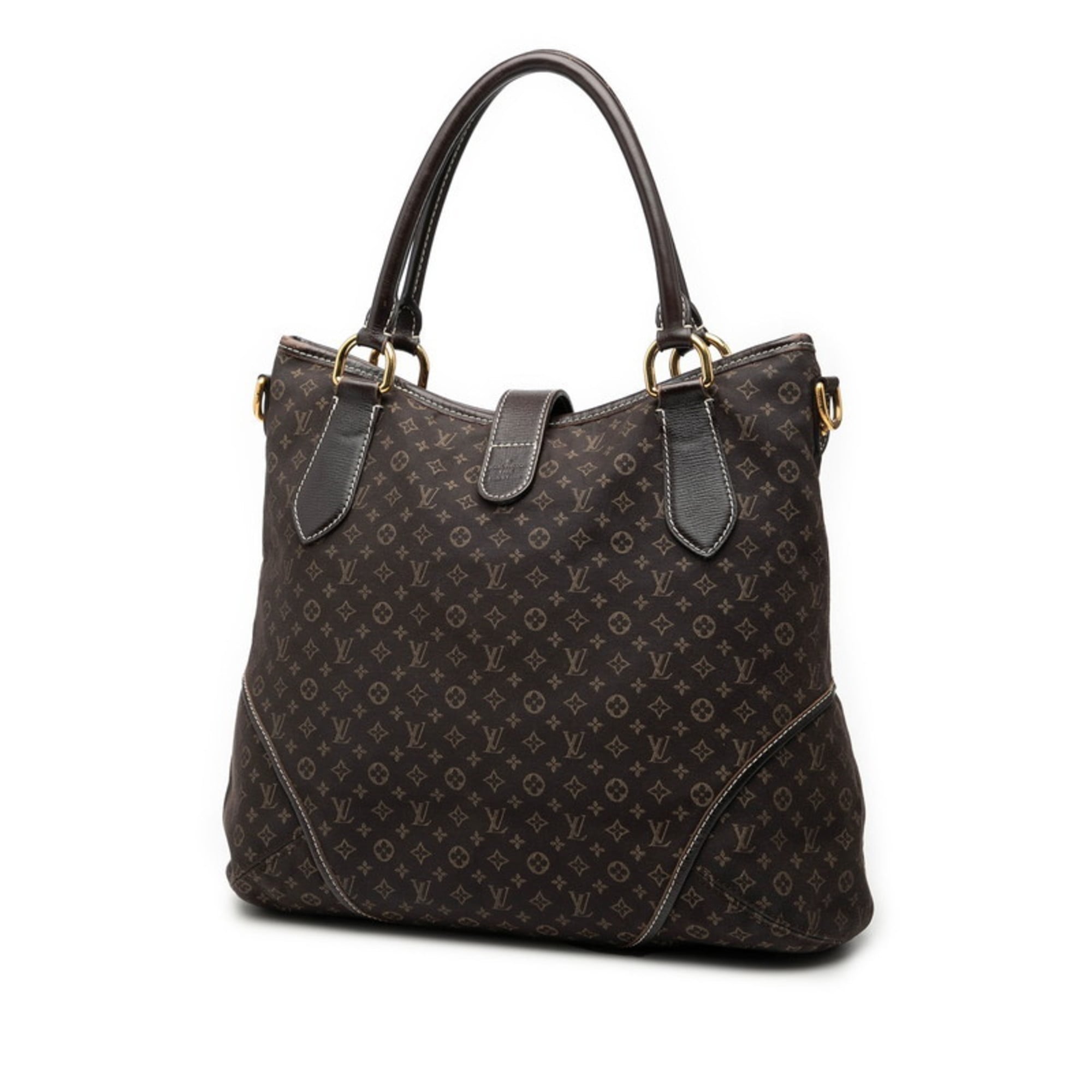 Louis Vuitton Brown Canvas Leather Shoulder Bag Tote Bag (Pre-Owned)