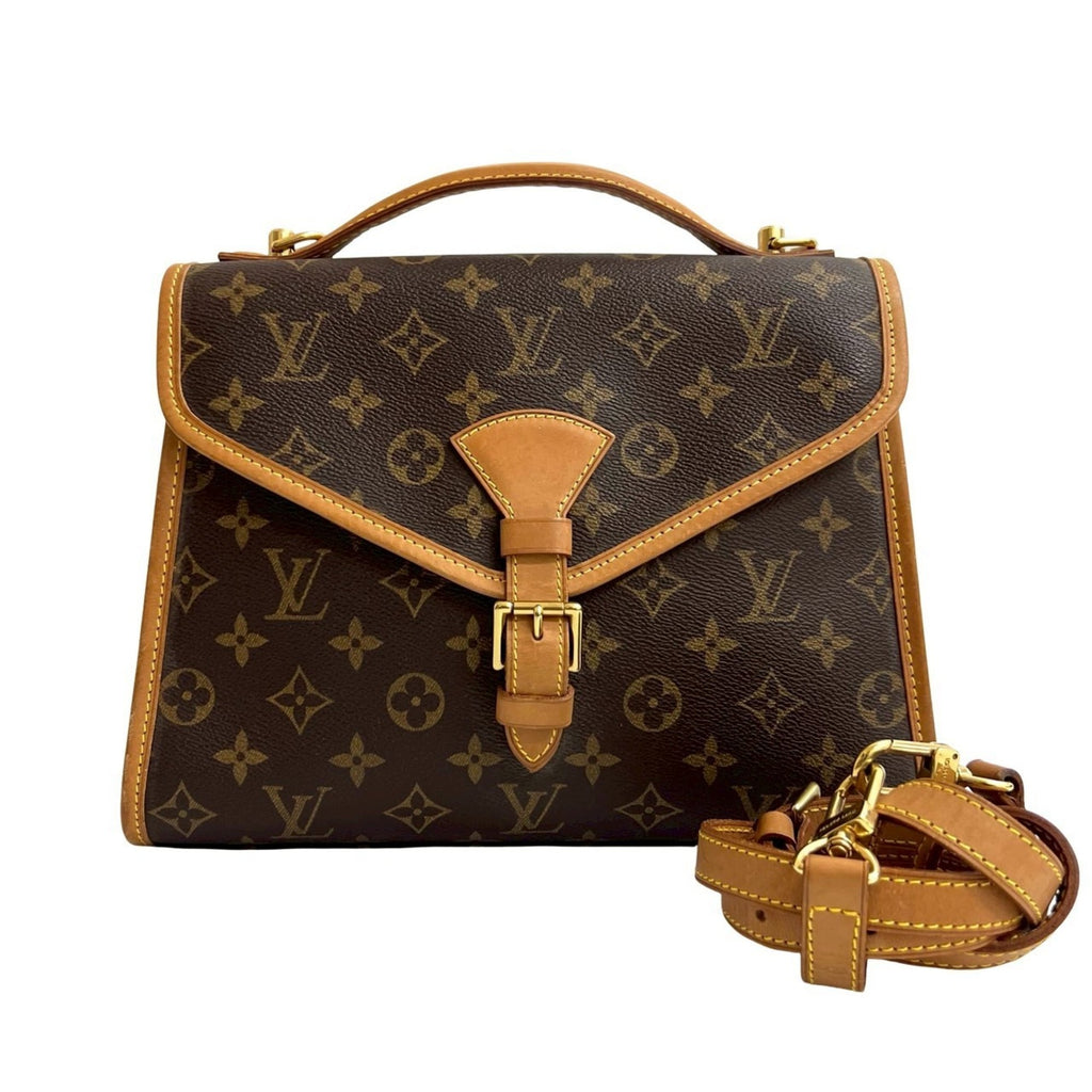 Louis Vuitton Brown Leather Pvc Handbag Shoulder Bag (Pre-Owned)