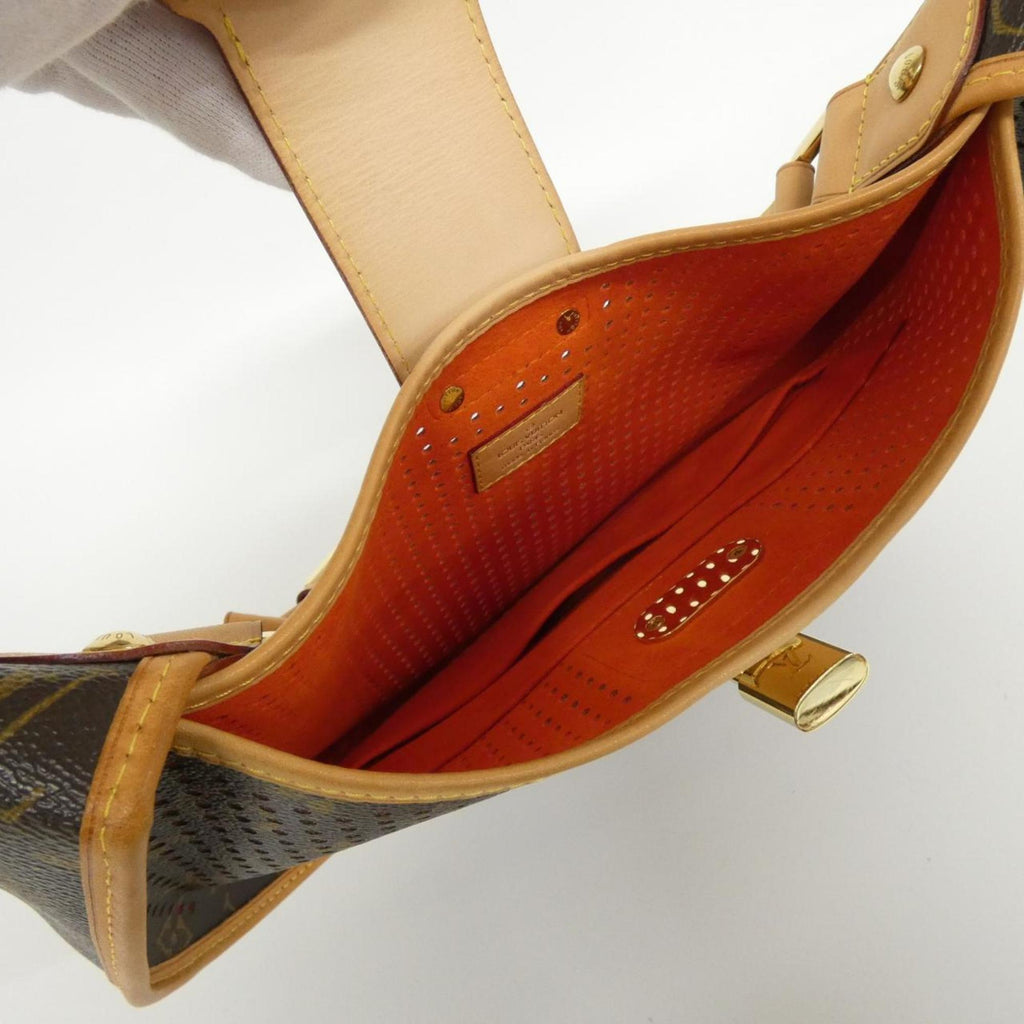 Louis Vuitton Brown Orange Coated Canvas Shoulder Bag (Pre-Owned)