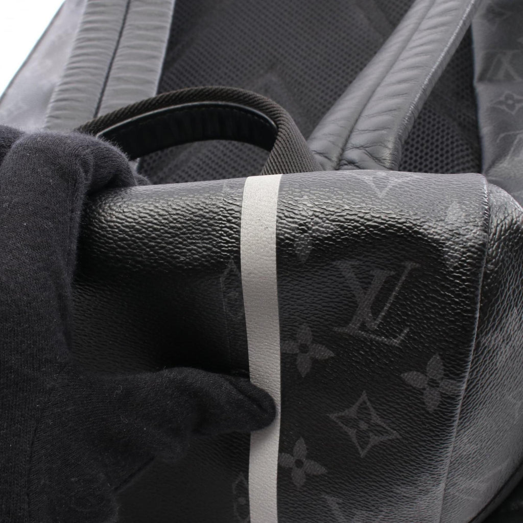 Louis Vuitton Black Coated Canvas Leather Backpack (Pre-Owned)